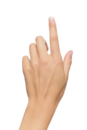 main ongles Point de la main de lhomme avec le doigt isolé sur